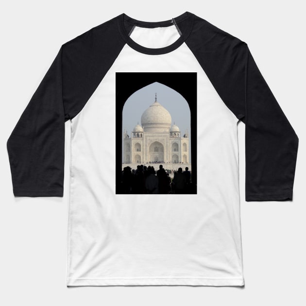 Taj Mahal Through The Gate Baseball T-Shirt by Carole-Anne